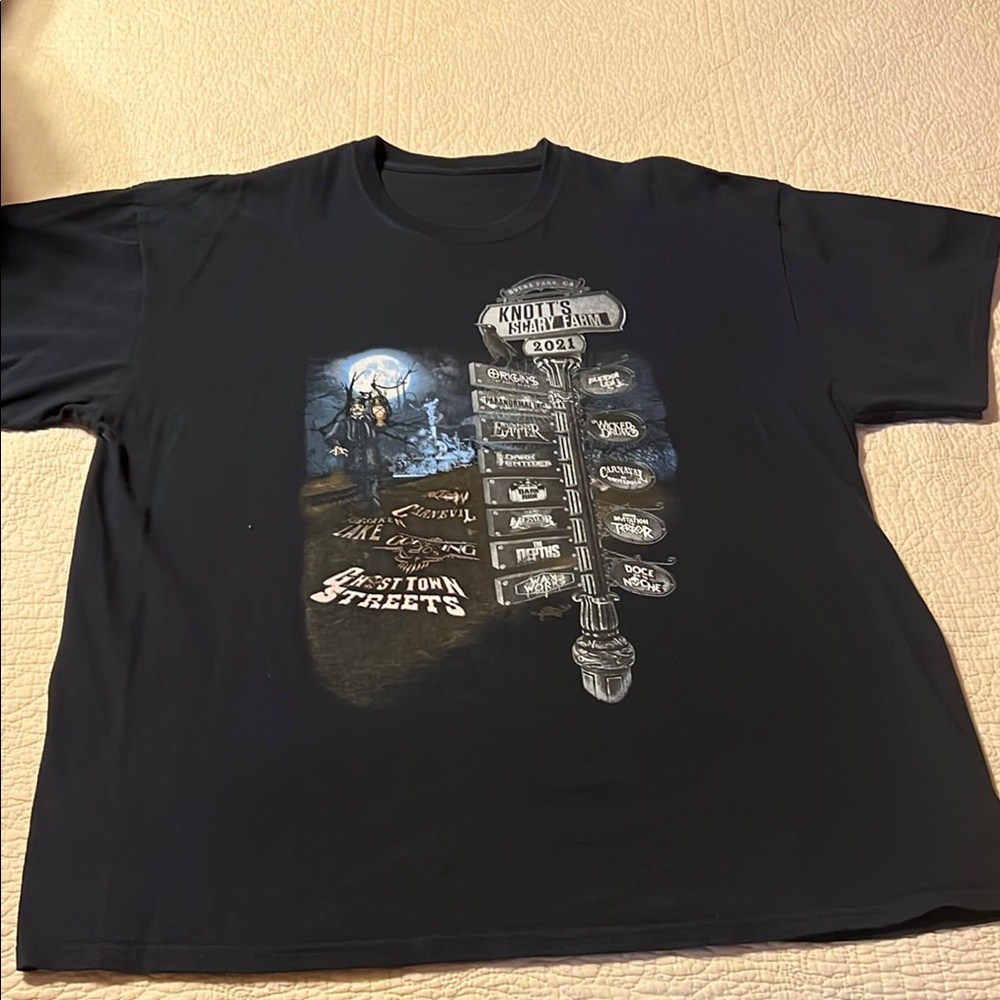 Knott’s Scary Farm 2021 Men's Black Graphic T-Shirt